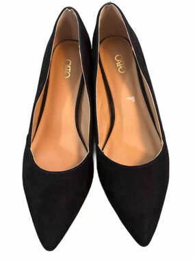 Women's Cato Black Pointed Toe Low Heel Pumps Size 9